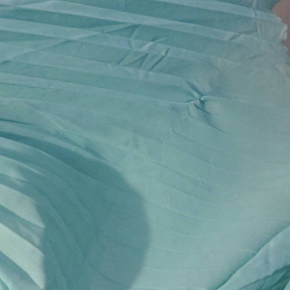 Ruby Rox Black and Mint Teal Pleated Maxi Dress - Picture 4 of 8